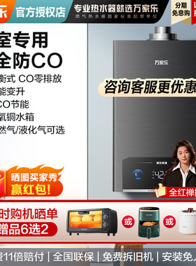 [卫士]万家乐12RH2燃气热水器平衡式浴室安装家用天然气液化气12L