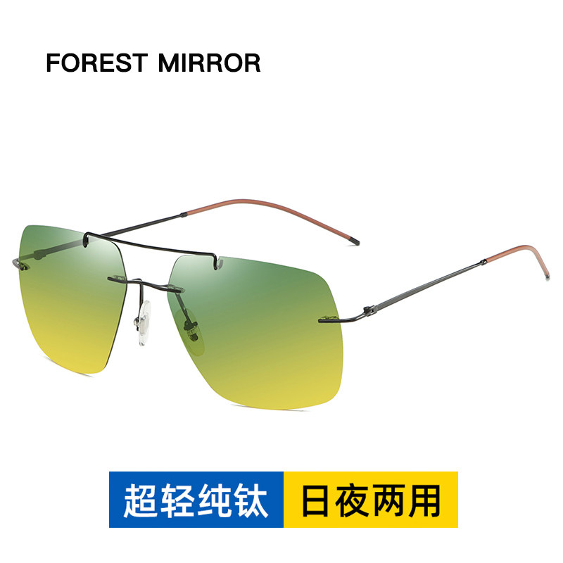 超轻纯钛日夜两用偏光太阳镜男士开车专用墨镜无框夜视镜钓鱼眼镜,个性定制/设计服务/DIY,明信片定制,淘宝优惠券,粉丝福利购,淘宝优惠卷