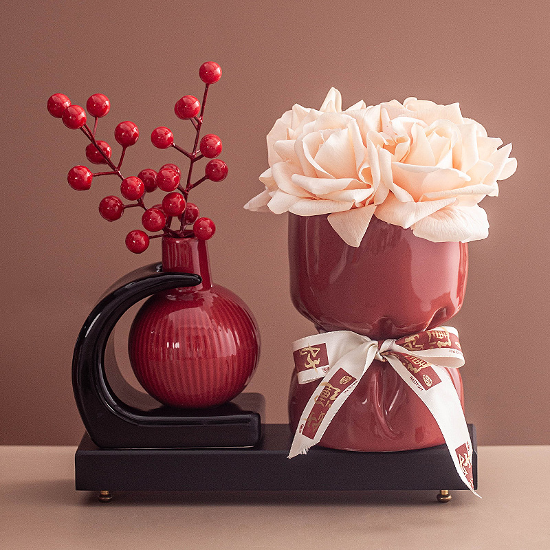 丼美创意花瓶摆件客厅