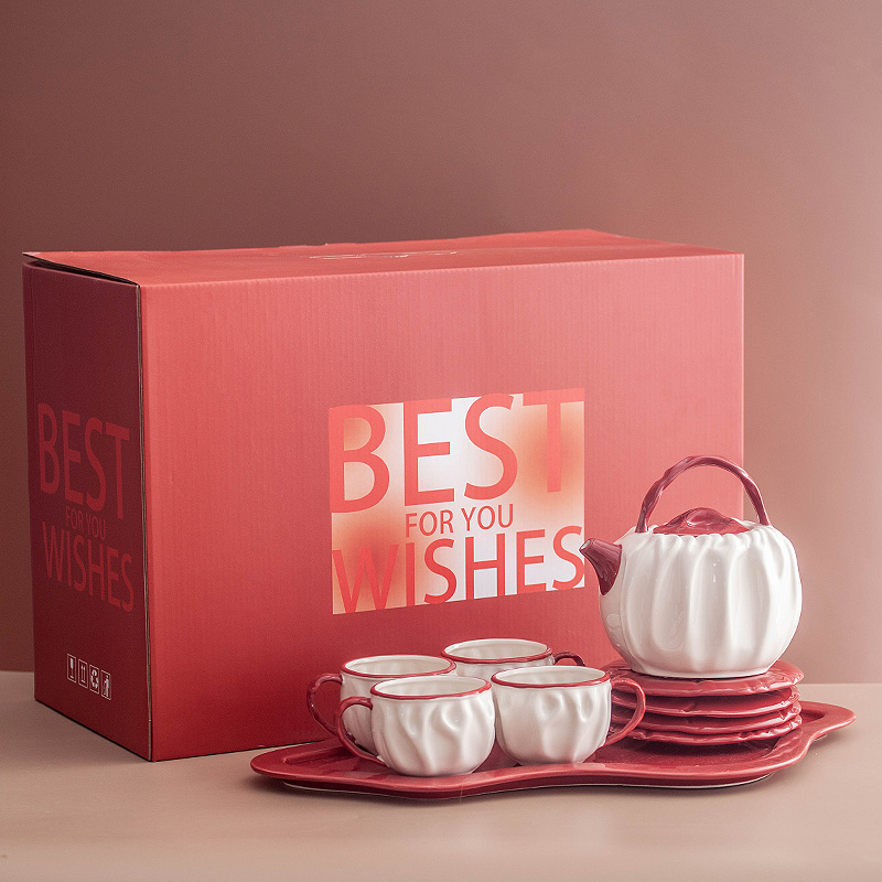 送结婚新人闺蜜朋友新婚礼物实用高颜值茶具陶瓷加热养生壶套装