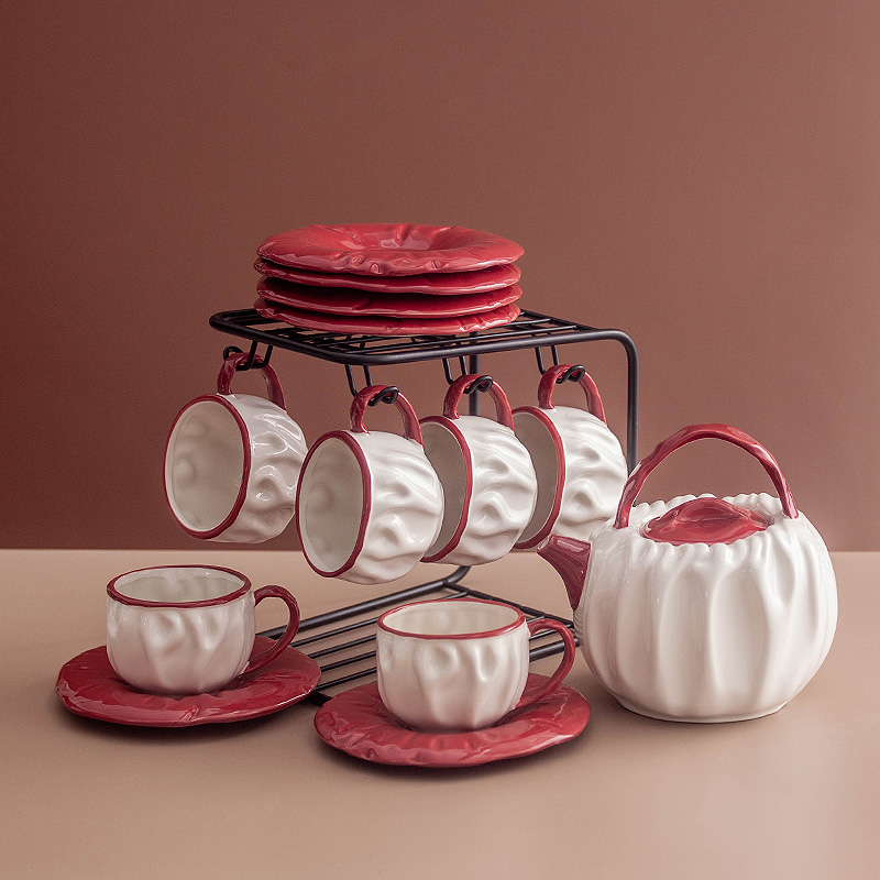 丼美高颜值喜庆茶具水具陶瓷