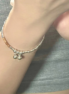 FM1640纯银铃铛ins小众手链