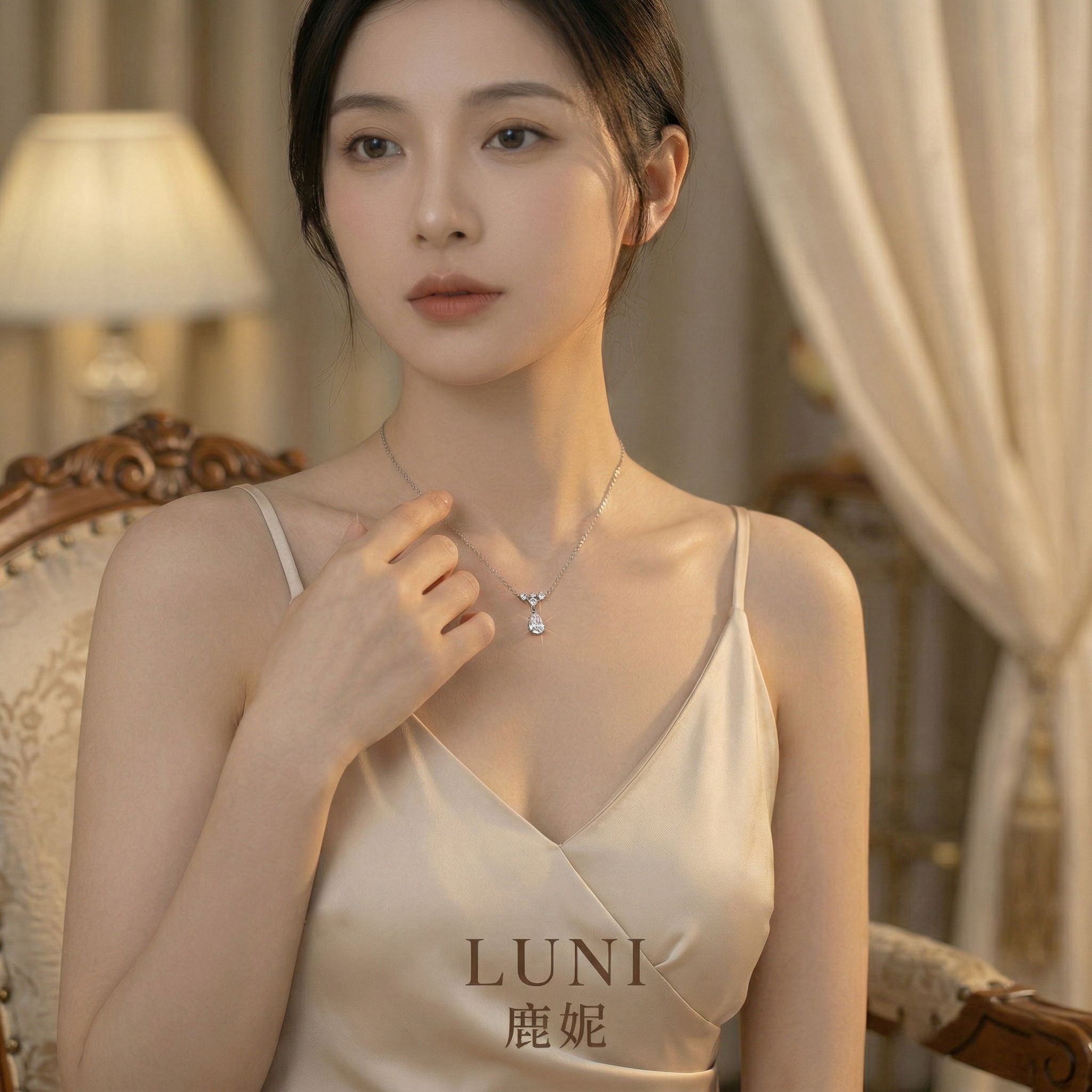 兔子好吃吗原创水滴高级小众复古ins锁骨链项链925银女简约设计感