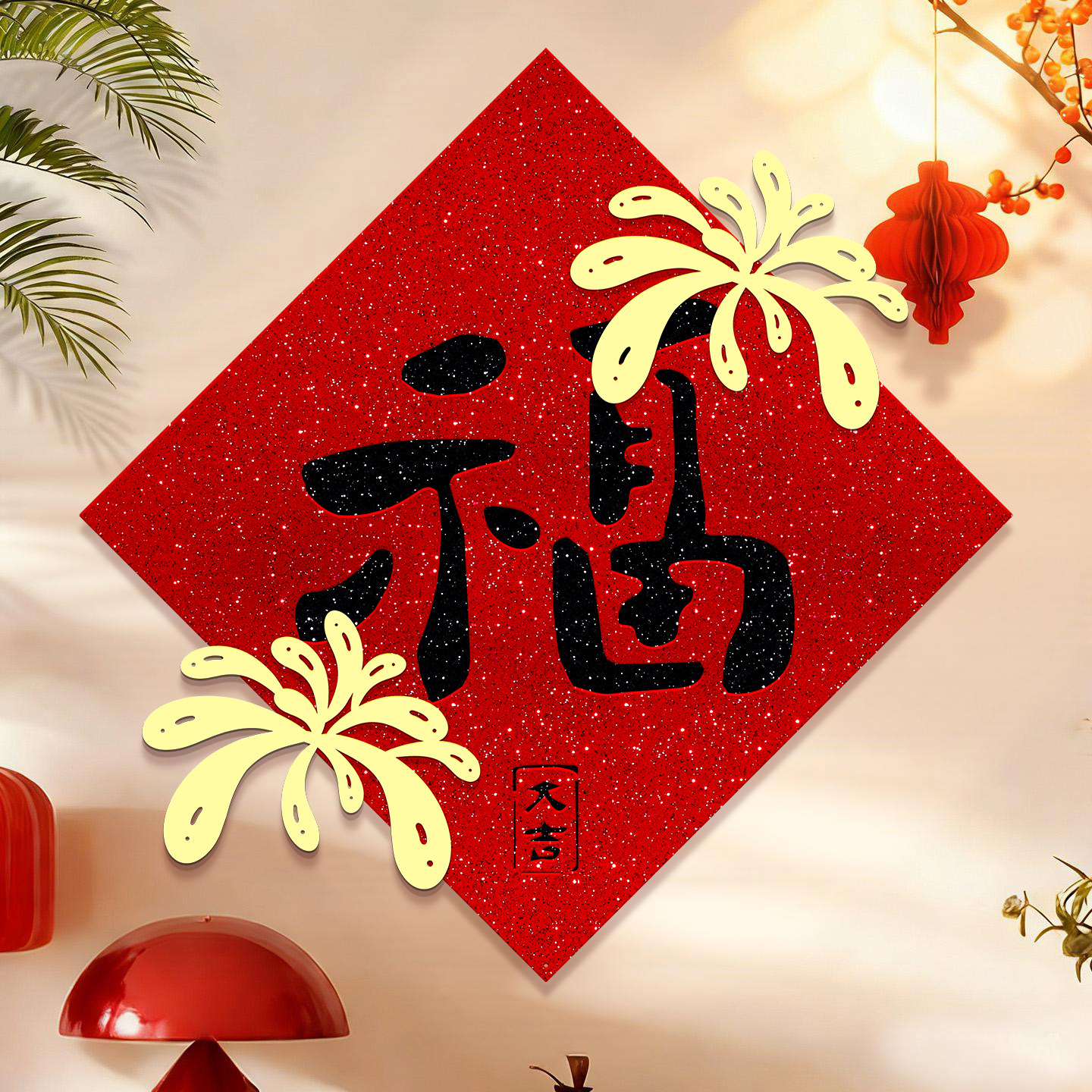 新年装饰福字门贴2026马年新款家用大门窗户贴纸斗方元旦春节氛围,节庆用品/礼品,福字/窗花/窗贴,淘宝优惠券,粉丝福利购,淘宝优惠卷