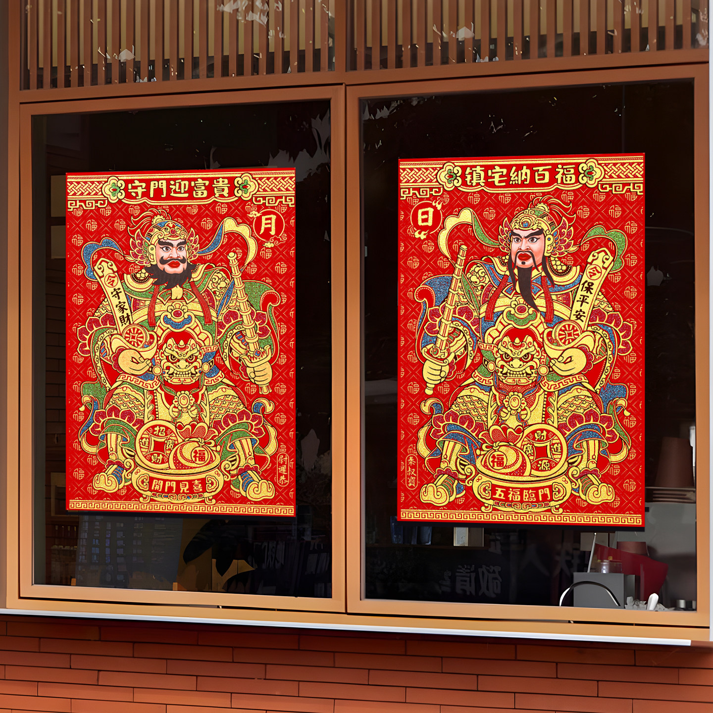 2026马年绒布门神贴自粘大门镇宅秦叔宝尉迟恭门神贴门贴农村年画,节庆用品/礼品,门神,淘宝优惠券,粉丝福利购,淘宝优惠卷
