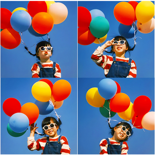 气球儿童无毒无味安全加厚汽球宝宝早教防爆婴儿生日飘空彩色拍照