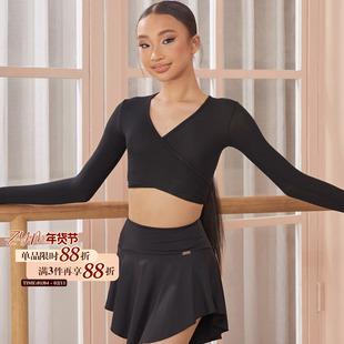 小小ZYM【甜甜圈】半裙简约女童拉丁舞练功服带底裤飘逸裙摆25102