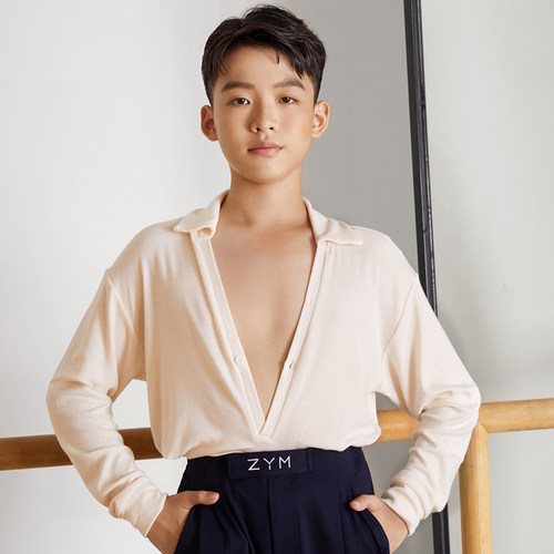 小小ZYM【Space】上衣超低v领男童拉丁舞新款练功服松弛感N034