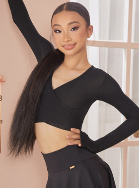 小小ZYM【绵绵糖】上衣胸前绑带拉丁舞练功服百搭多种穿法25078