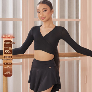 小小ZYM【甜甜圈】半裙简约女童拉丁舞练功服带底裤飘逸裙摆25102