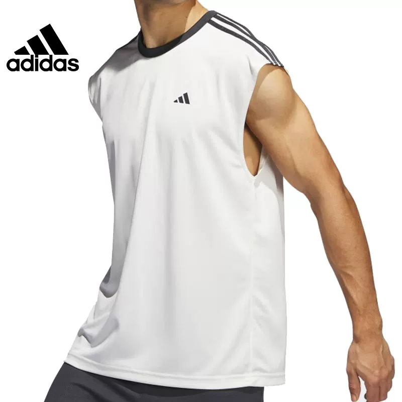Футболка без рукавов/майка на сезон между сезонами спортивная жилетка Adidas для отдыха