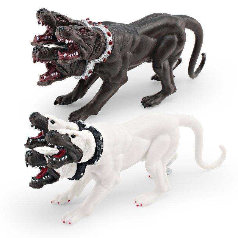 跨境仿真西方神话魔兽动物模型儿童认知冥界三头狗怪物摆件玩具