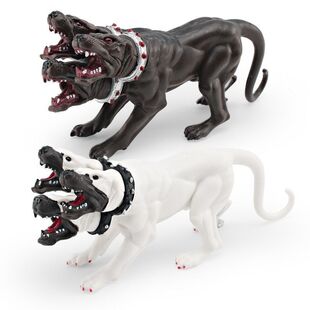 跨境仿真西方神话魔兽动物模型儿童认知冥界三头狗怪物摆件玩具