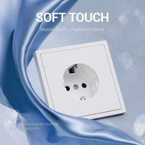 欧规插座Soft touch肤感大板欧标德插TUV认证schuko socket