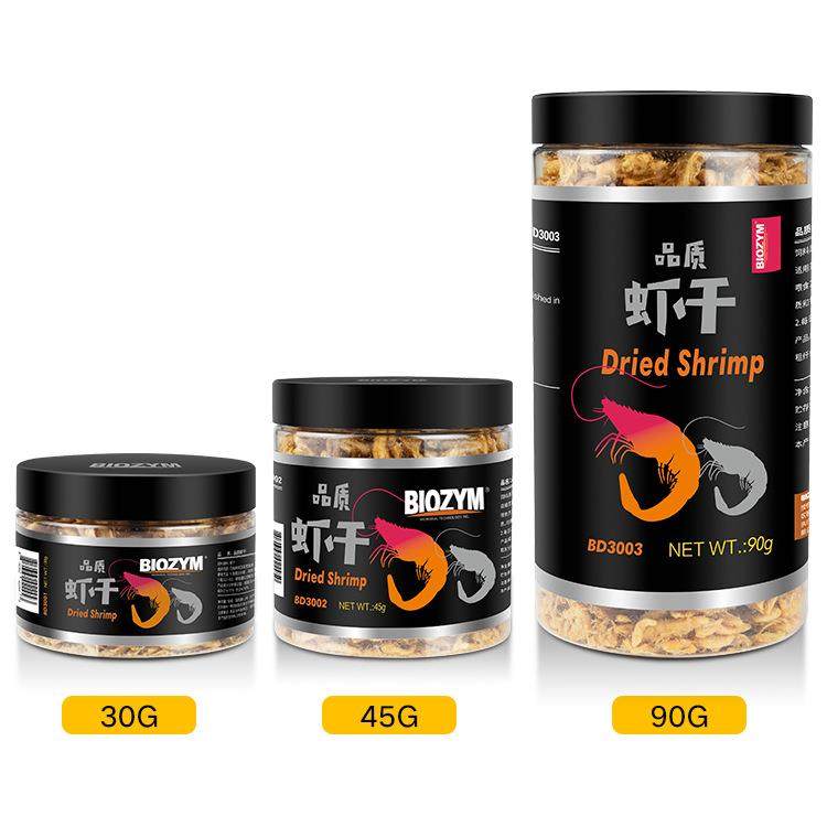 BIOZYM百因美 银龙鱼龙鱼用虾干饲料血鹦鹉罗汉地图鱼食虾干