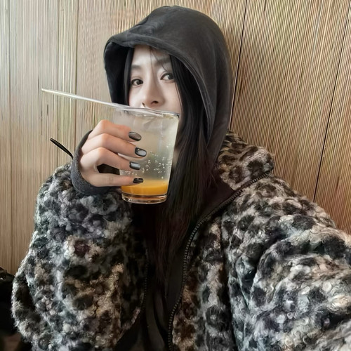 韩国东大门秋冬复古宽松豹纹卷毛毛绒立领拉链外套夹克女上衣