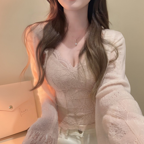 新款38606-2#设计师高定蕾丝吊带背心舒适透气自带胸垫美背女