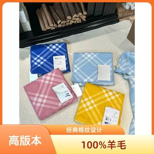 BBR围巾披肩高级感双面格纹羊毛围巾围脖柔软舒适时尚长巾男女