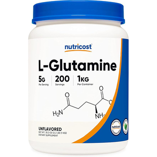 现货美国Nutricost L-Glutamine Powder L-谷氨酰胺粉 原味1kg