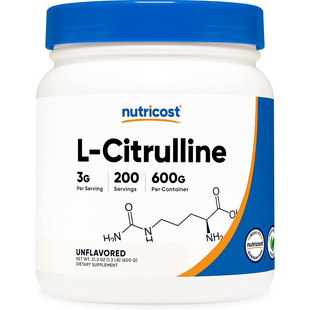 现货美国Nutricost L-Citrulline左旋瓜氨酸粉 原味 600g