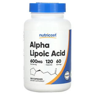 Acid硫辛酸 Lipoic 600mg120粒胶囊 Alpha 美国Nutricost