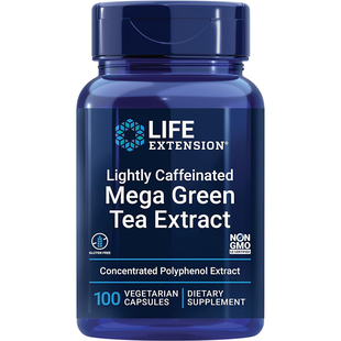 现货Life Extension绿茶提取物脱咖Mega GreenTea EGCG茶多酚儿茶