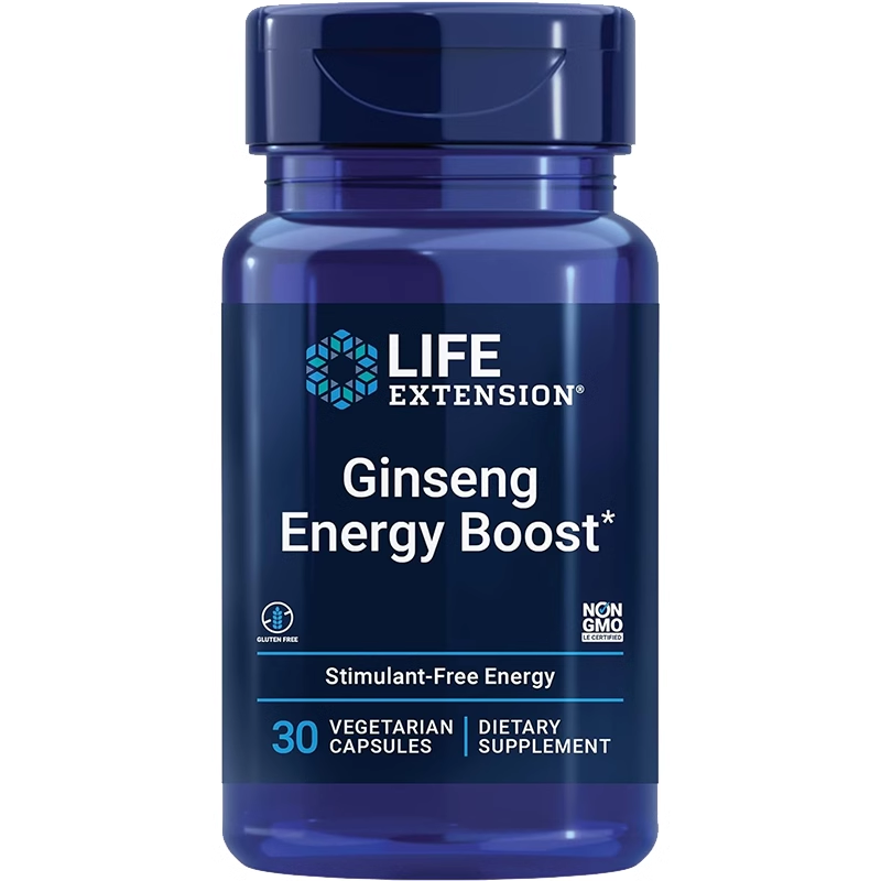 美国原装Life Extension Ginseng energy boost虫草和人参提取物