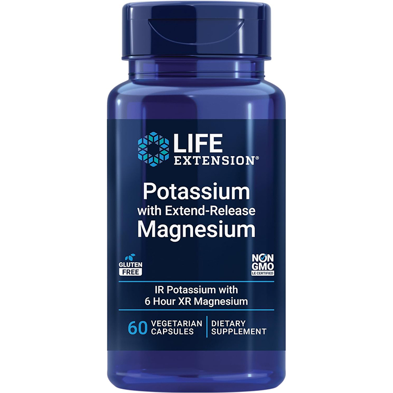 现货美国Life Extension 缓释镁+钾 排水丸 Potassium Magnesium