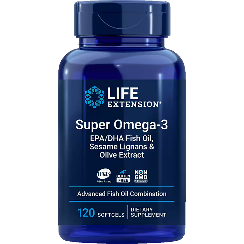 现货美国Life Extension Super Omega-3 EPA/DHA鱼油 120粒软凝胶