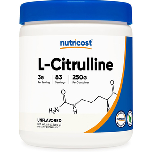 美国Nutricost L-Citrulline Powder 纯 L-瓜氨酸基础粉250g 原味