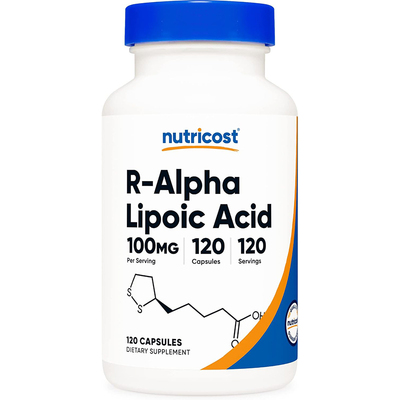 现货美国Nutricost右旋硫辛酸R-Alpha Lipoic Acid100mg120粒胶囊
