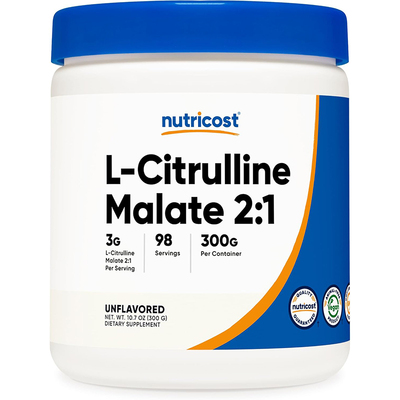 现货Nutricost L-Citrulline Malate瓜氨酸苹果酸(2:1)粉末300g