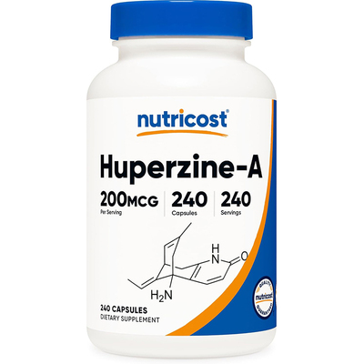 美国直邮nutricost Huperzine A石杉碱甲胶囊200mcg240粒记忆力