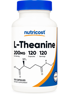 现货美国Nutricost L-Theanine L-茶氨酸 200毫克120粒胶囊