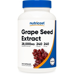 现货美国 Nutricost Grape Seed Extract 葡萄籽提取物240粒胶囊