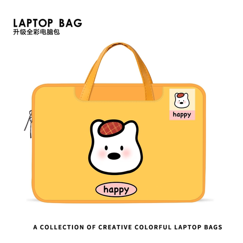 可爱小狗笔记本电脑包16寸手提苹果15.6寸华为matebook14联想戴尔14寸12寸女士新款平板收纳包新款