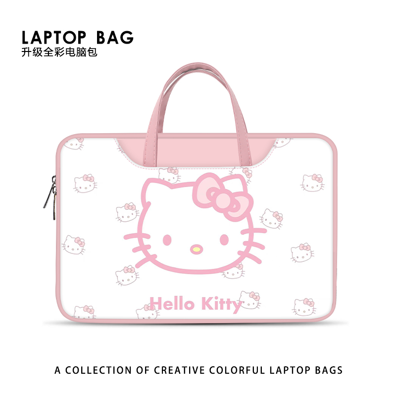 卡通hello kitty笔记本手提电脑包适用苹果macbook15点6寸联想小新air13.3华为matebook女14内胆pro平板11