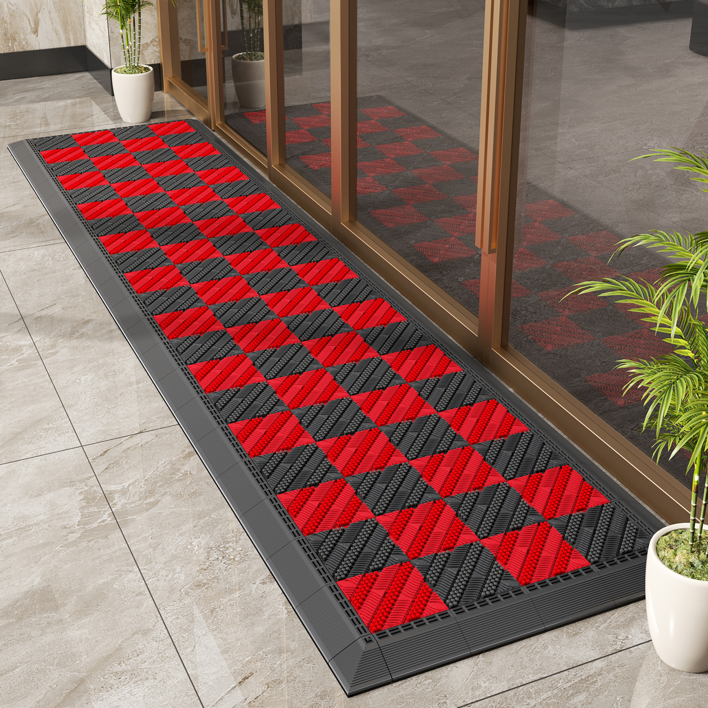 商用户外入户镂空疏水地垫店铺超市酒店门口迎宾除尘地毯防滑脚垫