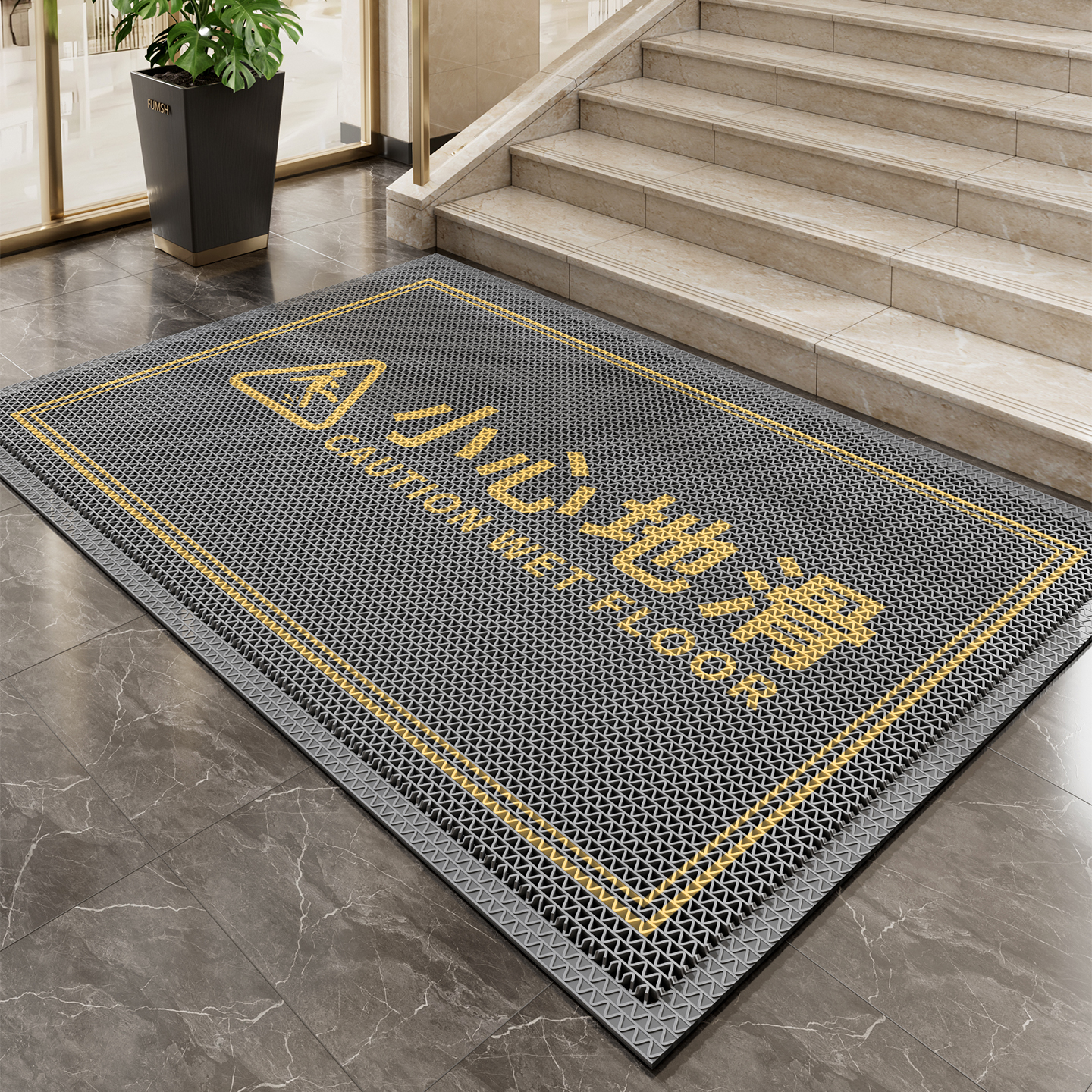 商用小心台阶地毯防水防滑