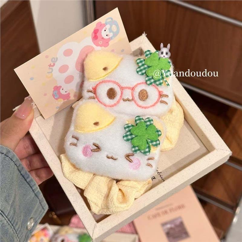 2025新款猫咪布艺韩系发圈