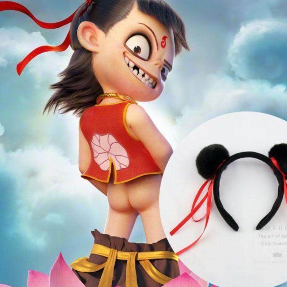 动漫女发箍儿童发卡应援头饰可爱头箍发饰cos超萌卡通哪吒同款