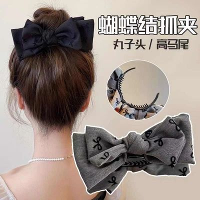 其他家抓夹布甜美新款元旦头发饰