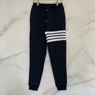 休闲纯棉运动长裤 华夫格系列 四条杠修身 定织定染纱线 新增