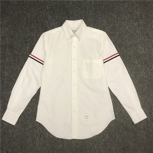版 型 牛津府绸面料 2025升级版 标款 修身 红白蓝门襟织带袖 TB衬衫