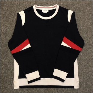 新款 型 手臂拼接纯棉套头圆领卫衣 版 现货秒发 修身 2025FW