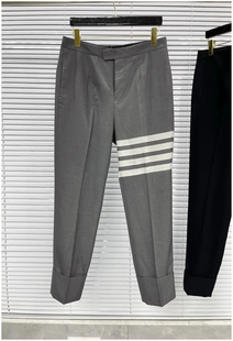 自留款 BACK™四条白杠休闲灰色羊毛西裤 TAYLOR 2025新款