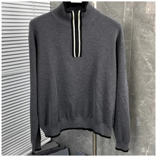 软乎乎 不起球抗机洗 秋冬御寒 苏格兰纯羊毛立领半高领半拉链