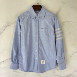 SS新款 手臂四条杠蓝色牛津衬衫 TAYLOR 斜条细纹 BACK 2025