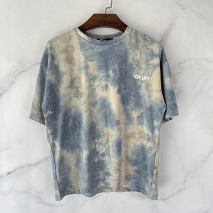 手工扎染水洗纯棉圆领短袖 BACK T恤 TAYLOR 2025春夏原创自主设计