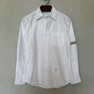 标衬衫 单袖 红白蓝彩条修身 版 简约百搭 2025新款 型 牛津材质